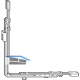 ROTO NT/NX Eckumlenkung Stulp unten 1V-Zapfen f�r 2-flg. Fenster silber