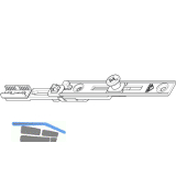 ROTO NT/NX Getriebeanschluss Rundbogenfenster 1V silber