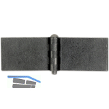 Anschwei�scharnier Rolle � 22 mm, Bandlappen 75x50 mm,Stahl blank