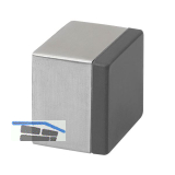 MARCHESI Wandt�rpuffer - 25 x 25, L�nge 20 mm, Edelstahl matt