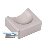 Knopf Fold Breite 40 mm, H�he 18 mm, ZN Edelstahl Effekt