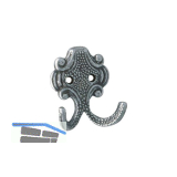 Mantelhaken Kufstein Breite 61 mm, H�he 66 mm,Zinkdruckguss eisenf�rbig br�niert