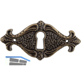 Schl�sselschild Faial Breite 78 mm, H�he 38 mm, ZN altmessing br�niert