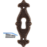 Schl�sselschild Faial Breite 25 mm, H�he 70 mm, ZN altmessing br�niert