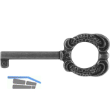 M�belschl�ssel Faial L�nge 83 mm, ZN eisenf�rbig br�niert
