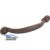 Griff Armona LA 96 mm, Breite 136 mm, ZN altmessing br�niert