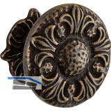 Knopf Faial � 33 mm, Tiefe 24 mm, ZN altmessing br�niert