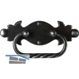 H�ngegriff Forger ohne Schl�sselloch LA 40 mm, Breite 115 mm, Eisen altverzinnt