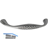 Griff Djerba LA 128 mm, Breite 147 mm, Zinkdruckguss verzinnt antik