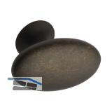 M�belknopf Oval Simple B 60 mm, H 35 mm, Zinkdruckguss antik braun