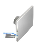 Knopf Lugus Breite 50 mm, Tiefe 25 mm, ZN verchromt poliert