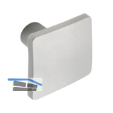 Knopf Lugus Breite 32 mm, Tiefe 24 mm, ZN alufarbig