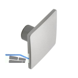 Knopf Lugus Breite 50 mm, Tiefe 25 mm, ZN alufarbig