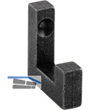 Mantelhaken Ischgl B 10 mm, H 40 mm,Eisen verzinkt schwarz passiviert