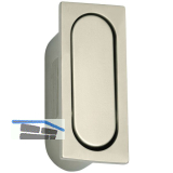 Klapp-Muschelgriff Breite 22 mm, H�he 52 mm, ZN vernickelt matt