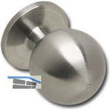 Knopf Sirius � 20 mm, Tiefe 27 mm, Edelstahl geb�rstet