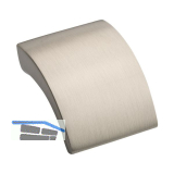 Knopf Terra Breite 30 mm, Tiefe 25 mm, ZN Edelstahl Effekt