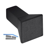 Knopf Flora Breite 15 mm, Tiefe 24 mm, ZN schwarz matt