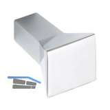 Knopf Flora Breite 15 mm, Tiefe 24 mm, ZN verchromt poliert