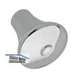 Knopf Kapys � 24 mm, Tiefe 24 mm, ZN verchromt poliert