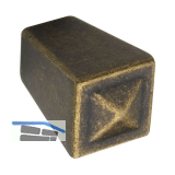 Knopf Atlanta Breite 18 mm, Tiefe 27 mm, ZN altmessing br�niert