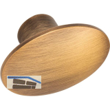 M�belknopf Dome 50x36 mm, Zinkdruckguss Messing geb�rstet