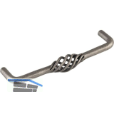 Griff Cage LA 128 mm, Breite 136 mm, Stahl altzinn antik