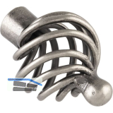 Knopf Cage � 34 mm, Tiefe 50 mm, Stahl altzinn antik