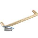 M�belgriff Shuffle LA 160, B 171,6 mm, Zinkdruckguss vermessingt geb�rstet