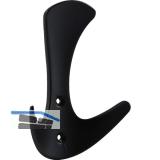 Mantelhaken Tegua Breite 74 mm, H�he 104 mm, Zinkdruckguss schwarz matt