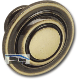 Knopf Mondial ohne Platte Knopf-� 35 mm, Tiefe 23 mm, Messing patiniert