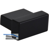 Knopf Fisolo Breite 29 mm, Tiefe 24 mm, ZN schwarz matt