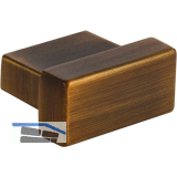 Knopf Fisolo Breite 29 mm, Tiefe 24 mm, ZN Messing schwarz geb�rstet