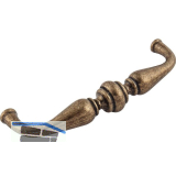 Griff Flores LA 96 mm, Breite 105 mm, ZN altmessing br�niert