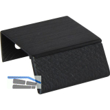 Griffleiste Bench LA 20, L�nge 40 mm, Aluminium schwarz geb�rstet/Leder schwarz