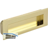 Muschelgriff Nicola B 112, Einlassma� 106,5 x 31 mm, ZN vermessingt poliert