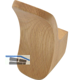 Huthaken Loop Breite 50 mm, H�he 100 mm, Eiche lackiert