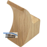 Huthaken Loop Breite 28 mm, H�he 63 mm, Eiche lackiert