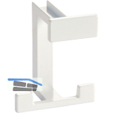 Huthaken Doradus Breite 70 mm, H�he 92 mm, ZN wei� gl�nzend