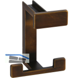 Huthaken Doradus Breite 70 mm, H�he 92 mm, ZN Messing schwarz gebuerstet