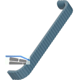 M�belgriff Lace Breite 171 mm, LA 160 mm, Zinkdruckguss, schieferblau matt