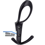 Huthaken Deneb Breite 76 mm, H�he 160 mm, ZN schwarz matt