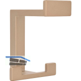 Huthaken Doradus Breite 70 mm, H�he 92 mm, ZN champagne