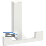 Mantelhaken Doradus 1 Breite 70 mm, H�he 61 mm, ZN wei� gl�nzend