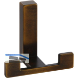 Mantelhaken Doradus 1 Breite 70 mm, H�he 61 mm, ZN Messing schwarz geb�rstet