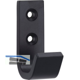 Mantelhaken Neso Breite 19 mm, H�he 54 mm, Aluminium schwarz matt