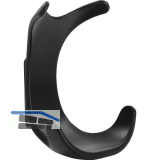 Huthaken Verto zu Akustikpaneel, Zinkdruckguss schwarz matt