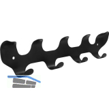 Hakenleiste Verto zu Akustikpaneel mit 5 Haken, Stahl schwarz matt