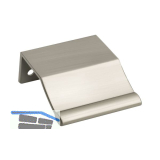 Ladengriff Alioth LA 32 mm, Breite 45 mm, Aluminium Edelstahl Effekt