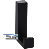 Mantelhaken Doradus 2 zu Akustikpaneel, Breite 15 mm, Zinkdruckguss schwarz matt